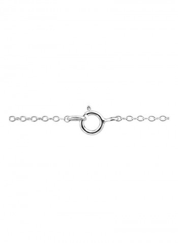 925 Sterling Silver Topaz And Sapphire Snowflake Pendant Necklace