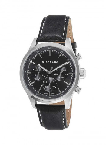 Men's Water Resistant Leather Analog Watch 1907-01