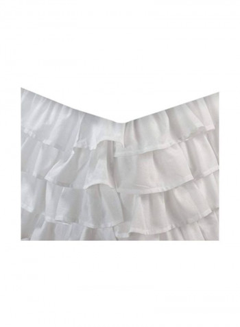 Multi Ruffle Bed Skirt White