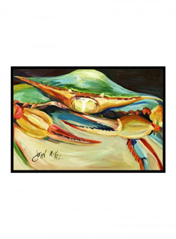 Crab Indoor/Outdoor Mat Multicolour 11 x 14inch