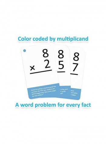 Pack Of 175 Division Math Flash Card With Word Problems