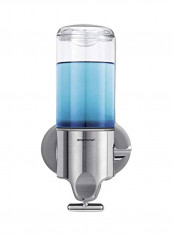 Stainless Steel Wall Mount Soap Dispenser Silver/Clear 15ounce