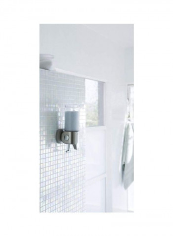 Stainless Steel Wall Mount Soap Dispenser Silver/Clear 15ounce