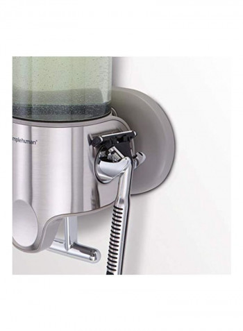 Stainless Steel Wall Mount Soap Dispenser Silver/Clear 15ounce