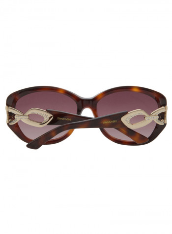 Women's Full Rimmed Oval Sunglass - Lens Size: 59 mm