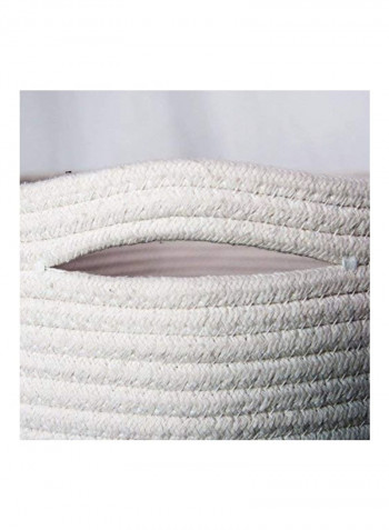Large Cotton Rope Basket Grey/White 15.8x15.8x13.8inch