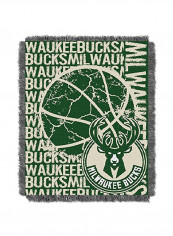 NBA Double Play Jacquard Throw Blanket Green/Beige 48 x 60inch