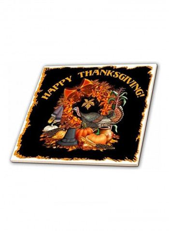 Thanksgiving Ceramic Tile Multicolour 12 x 12inch