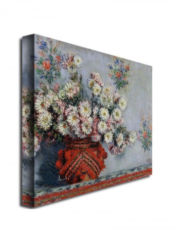 Chrysanthemums 1878 Canvas Wall Art Multicolour 14 x 19inch