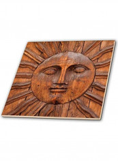 San Miguel De Allende Sun Carving Tile Multicolour 12x12x0.25inch
