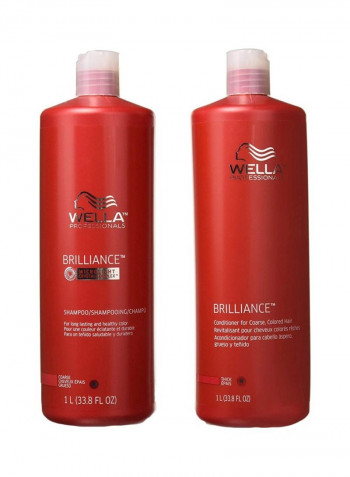 2-Piece Brilliance Microlight Crystal Complex Shampoo And Conditioner Set 1L