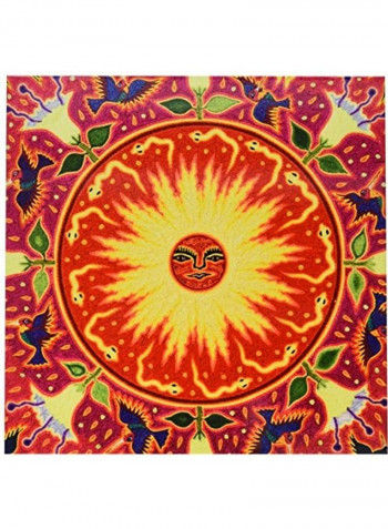 Huichol Art Santa Fe Tile Multicolour 12x12x0.25inch