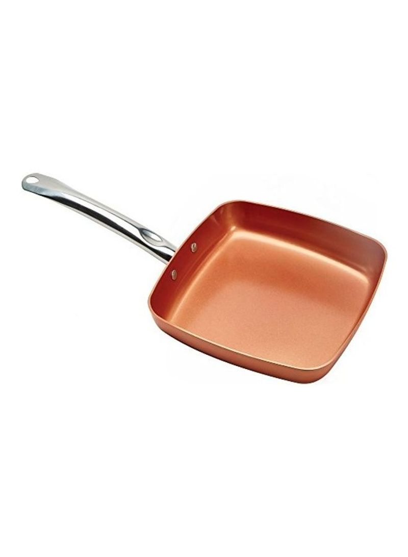 Square Frying Pan Brown/Silver 9.5inch