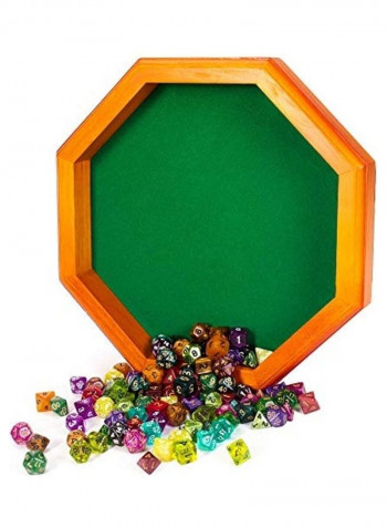 100-Piece Dice Set With Wooden Tray