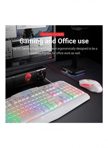 S101 Wired Multimedia Keys Wrist Rest Gaming Keyboard