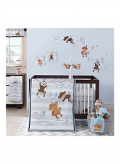 3-Piece Monkey Printed Bedding Set