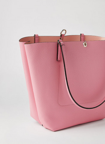 Logo Detailed Tote Pink