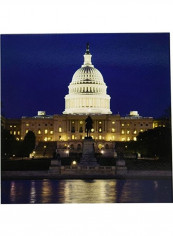 Washington D.C. Refleion Of Capitol Building Tile Multicolour 12x12x0.25inch