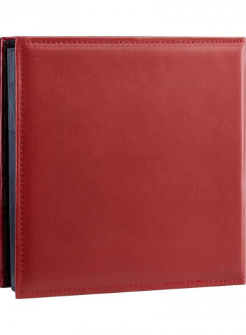 1000 Pockets Leather Photo Album Red