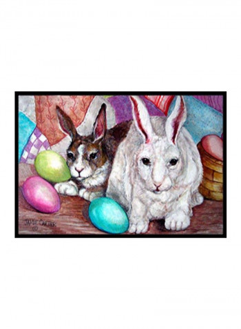Buddy Rabbit Indoor/Outdoor Mat Multicolour 12 x 19inch