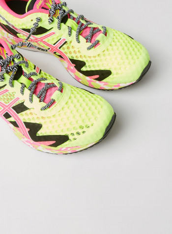 GEL-Noosa TRI 12 Running Shoes Safety Yellow/Pink Glo