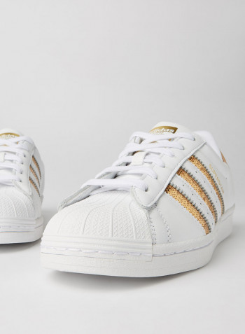Superstar Leather Sneakers FtwWht/GoldNt/FtwWht