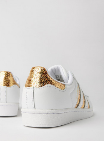 Superstar Leather Sneakers FtwWht/GoldNt/FtwWht