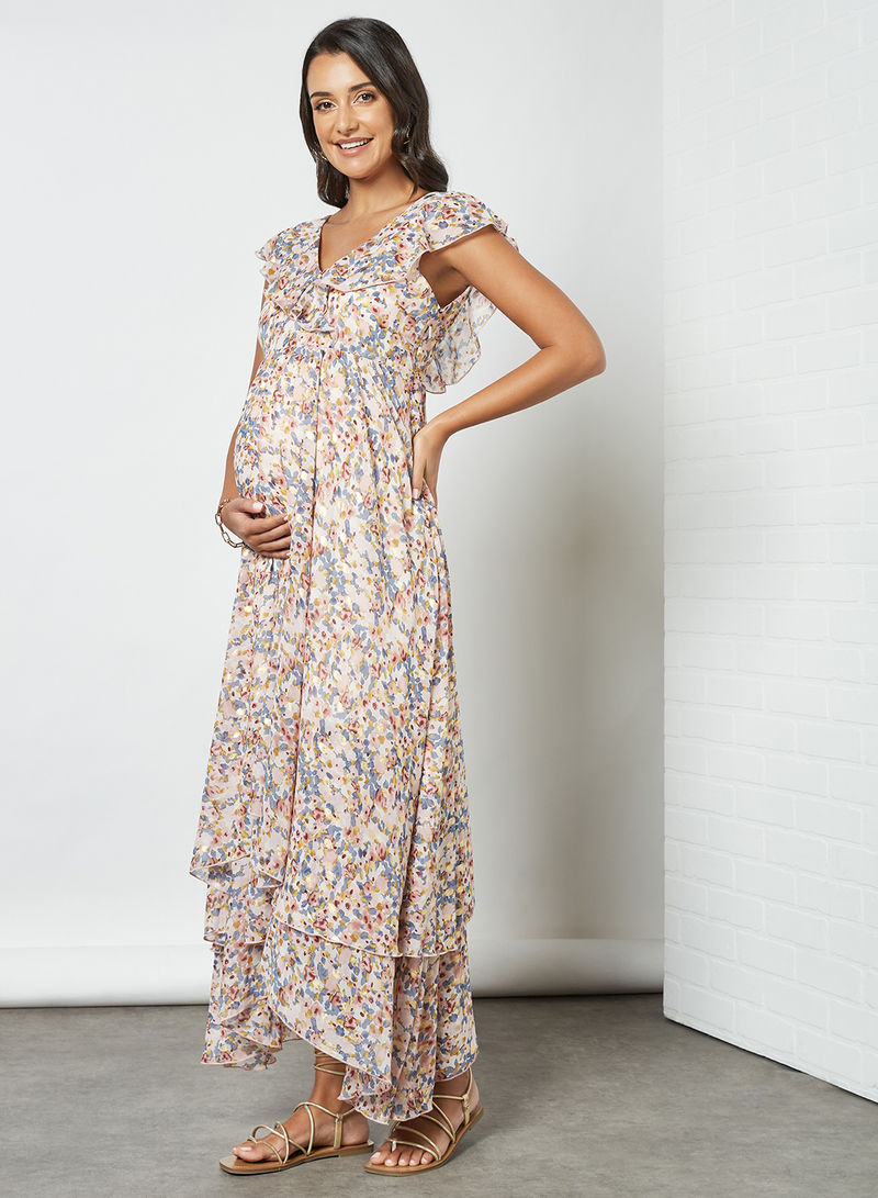 Floral Maternity Dress Multicolour