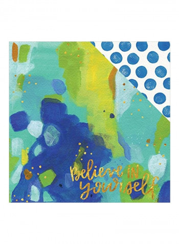 Believe In Yourself Double-Sided Foiled Cardstock Yellow/Green/Blue