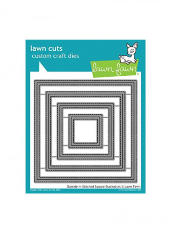 Outside In Stitched Square Stackables Die Set Grey