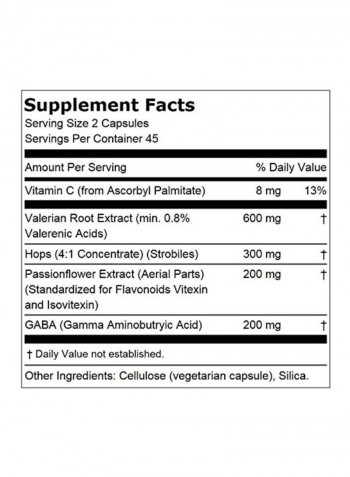Sleep Formula Dietary Supplement - 90 Vegetarian Capsules