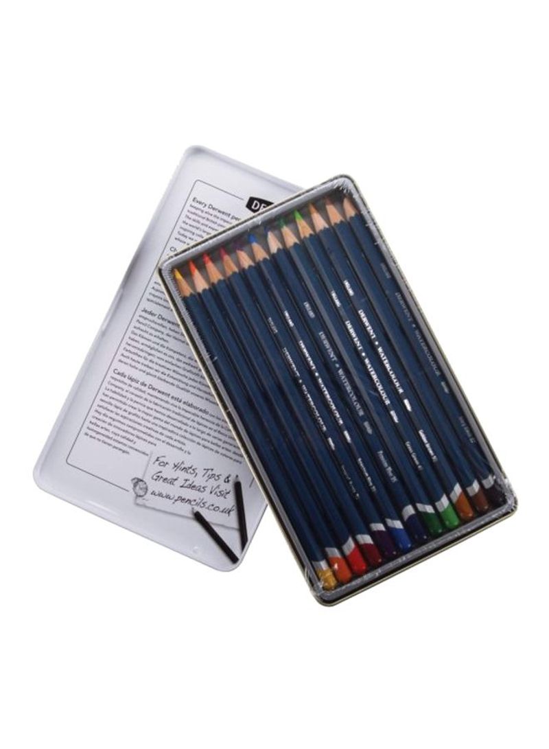 12-Piece Watercolour Pencil Set With Box Multicolour