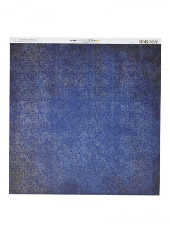 25-Piece Double-Sided Vintage Cardstock Blue