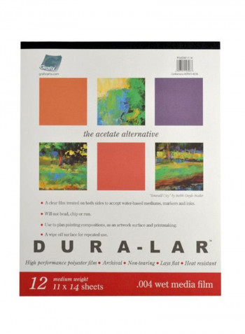 12-Piece Dura-Lar Film Paper Craft Sheet Original Version