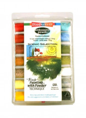 Scenic Selection Embossing Powder Kit Red/Blue/Green
