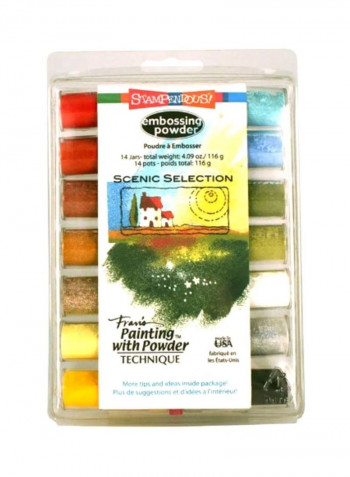 Scenic Selection Embossing Powder Kit Red/Blue/Green