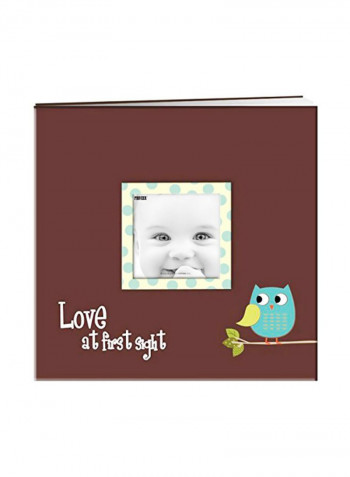 Printed Scrapbook Album Brown/Blue 12x12inch