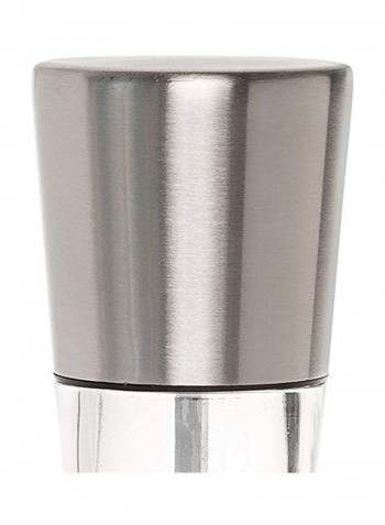 Stainless Steel Pepper Mill Silver/Clear 7.5inch