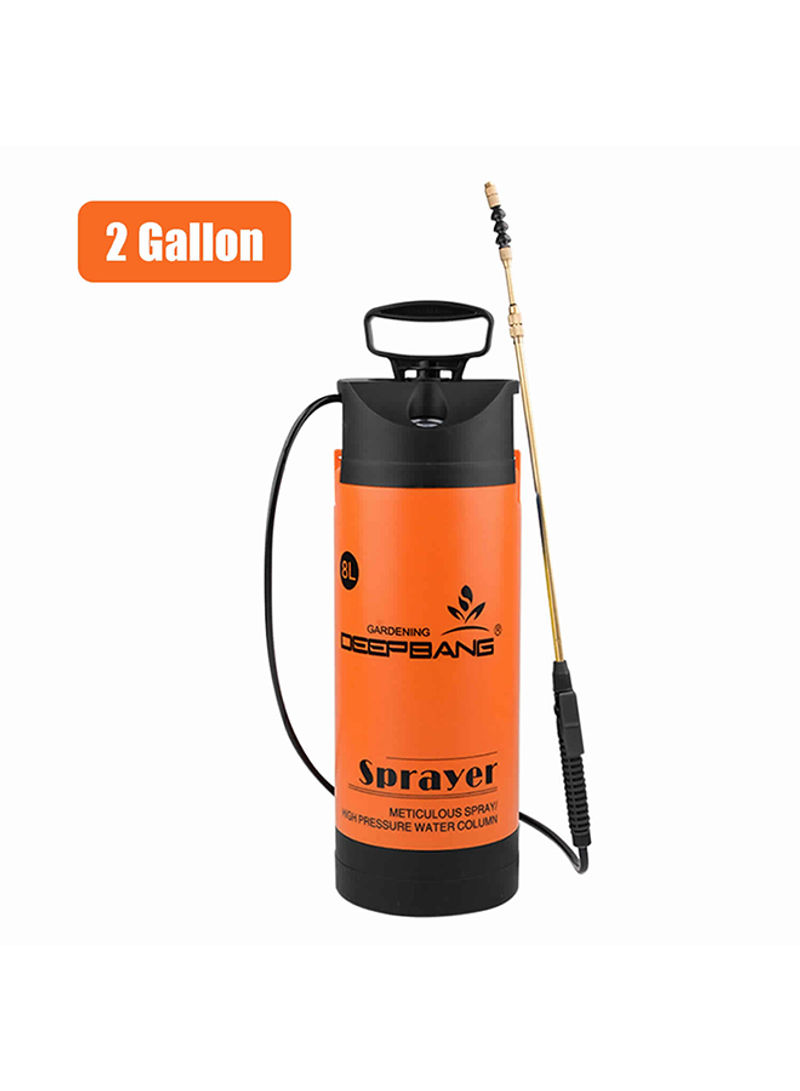 Gallon Garden Pump Sprayer With Gauge Handheld Orange/Black