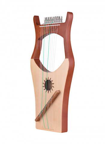 Wooden Mahogany Solid Wood Body 10 Metallic Strings