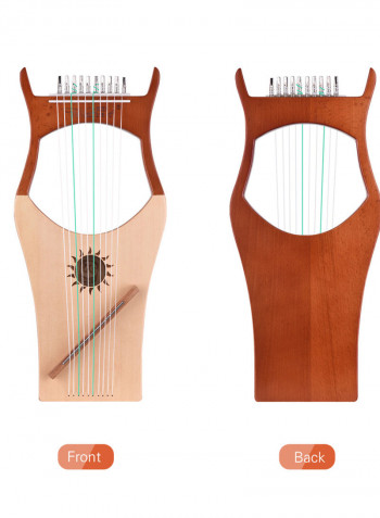 Wooden Mahogany Solid Wood Body 10 Metallic Strings