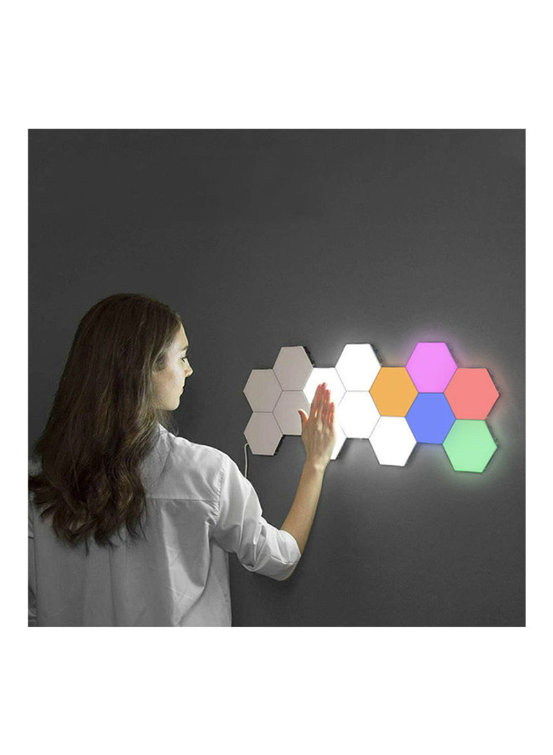 Honeycomb Combination Background Wall Lamp Including Power Supply Eu Plug Multicolour 25 x 15 x 10centimeter