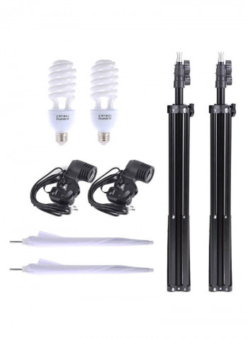 Photo Studio Lighting Kit Set Black/White