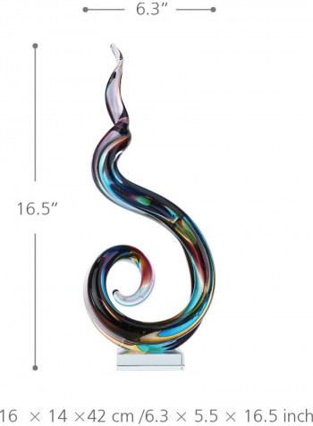 Decorative Abstract Glass Sculpture Multicolour