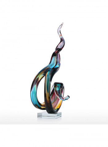 Decorative Abstract Glass Sculpture Multicolour