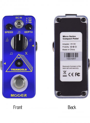 Triangolo Digital Tremolo Electric Guitar Effect Pedal