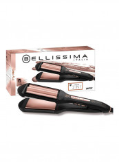 2-in-1 Straight And Waves Hair Styler Double Profile Black / Rose Gold
