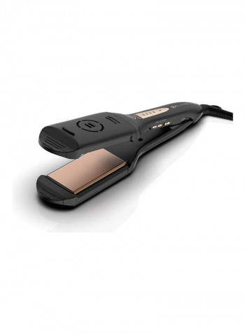 2-in-1 Straight And Waves Hair Styler Double Profile Black / Rose Gold