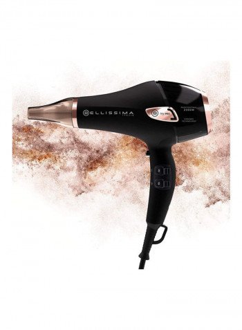 Professional Ceramic Hair Dryer Black / Rose Gold
