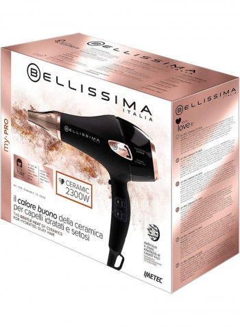 Professional Ceramic Hair Dryer Black / Rose Gold